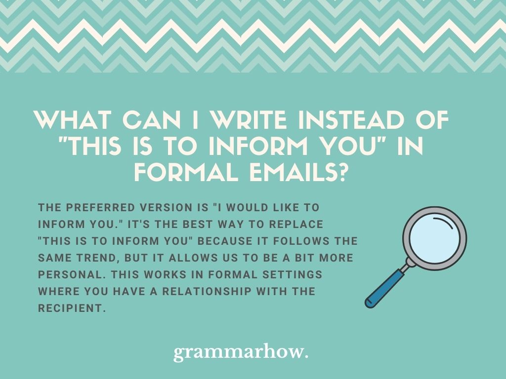 10 Formal Ways To Write This Is To Inform You In Emails