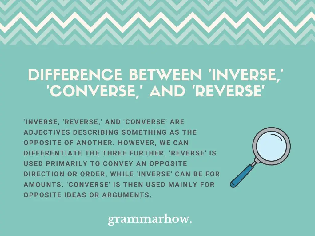 Inverse vs. Reverse vs. Converse