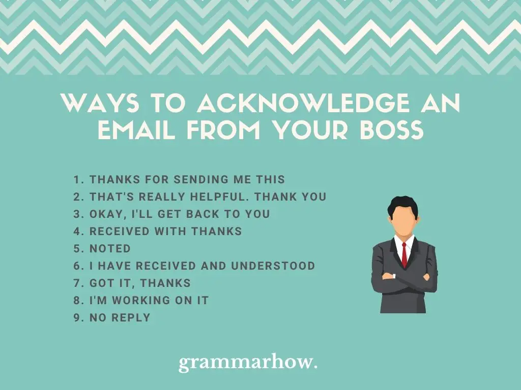 Ways To Acknowledge An Email From Your Boss