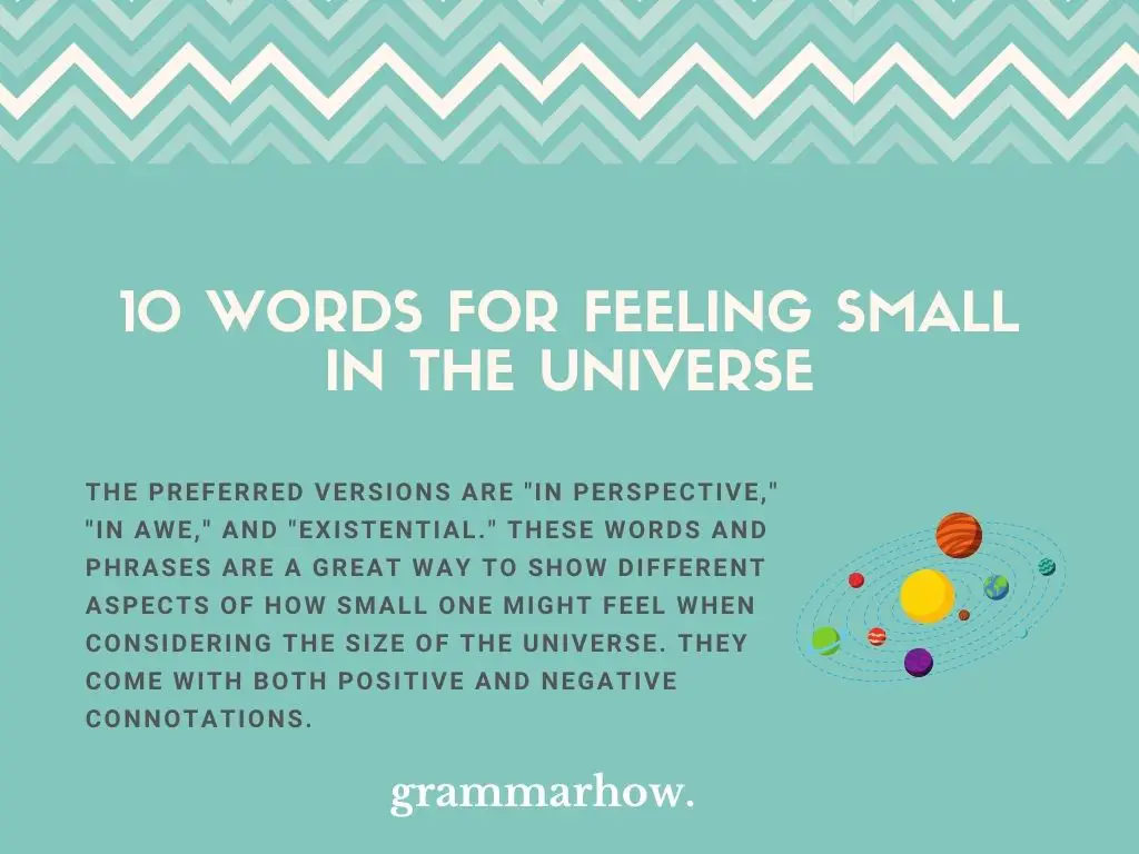 Words For Feeling Small In The Universe