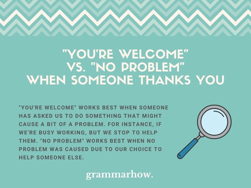 You're Welcome vs. No Problem
