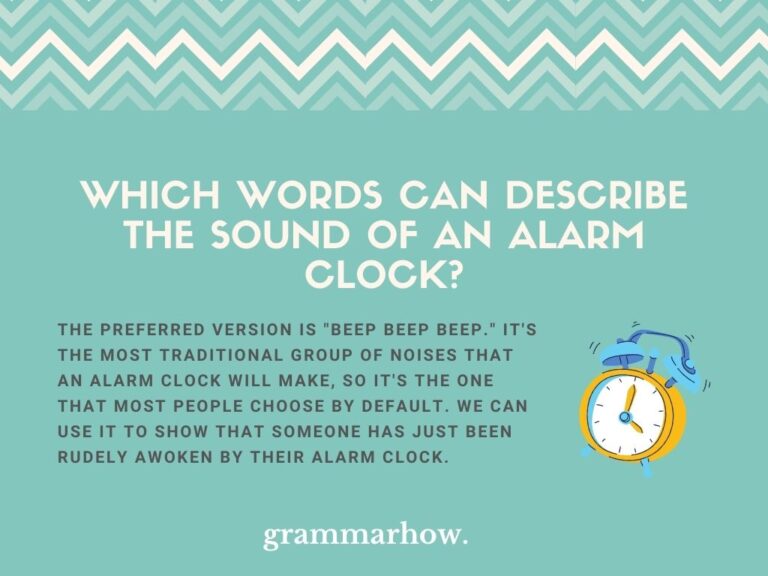 7 Words For The Sound Of An Alarm Clock (Onomatopoeia)