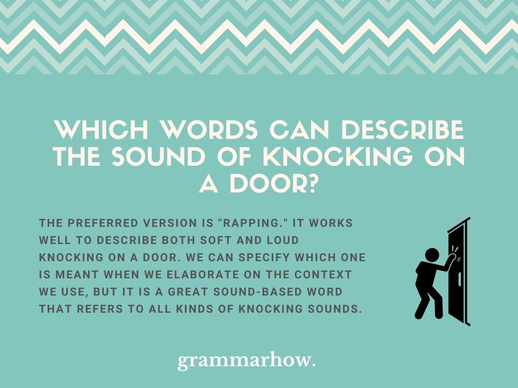 11 Words For The Sound Of Knocking On A Door (Soft or Loud)