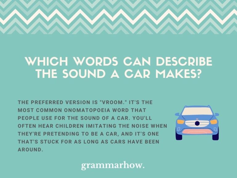 8 Words For The Sound A Car Makes Onomatopoeia 8 Words For The Sound A Car Makes Onomatopoeia