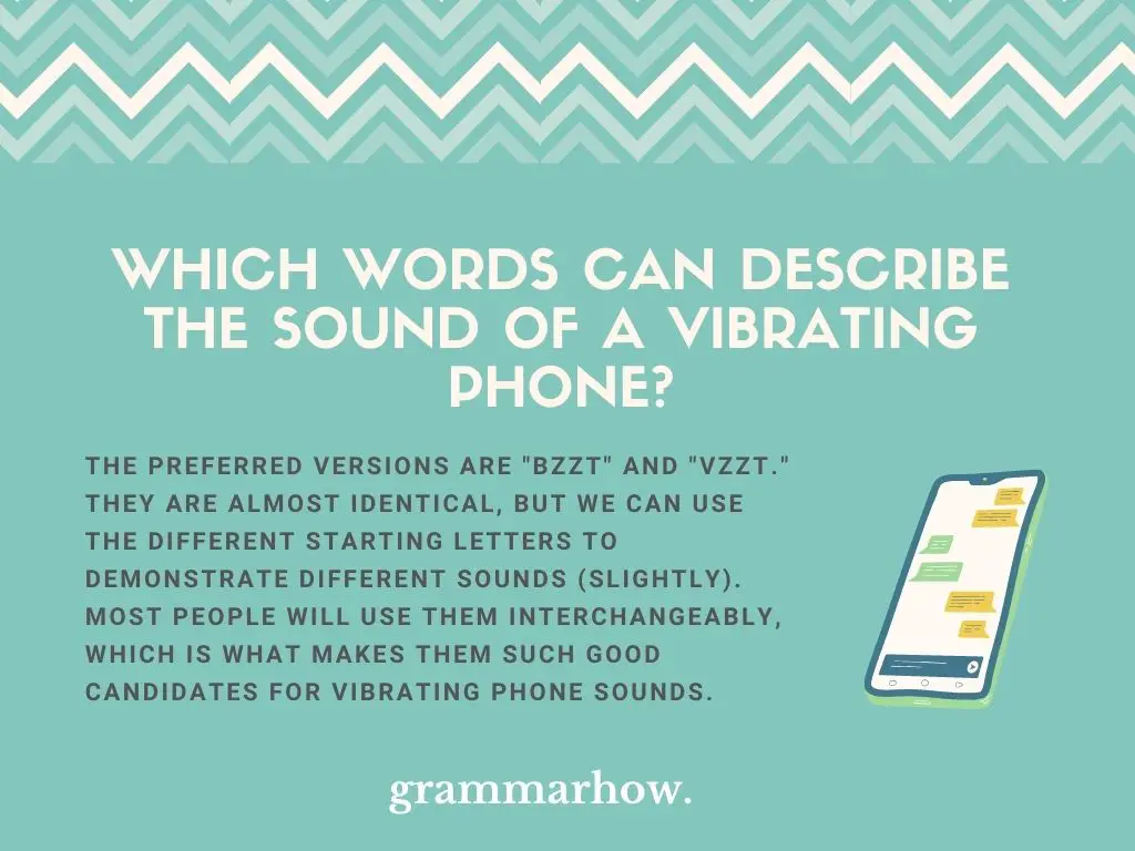 vibrating phone sound words