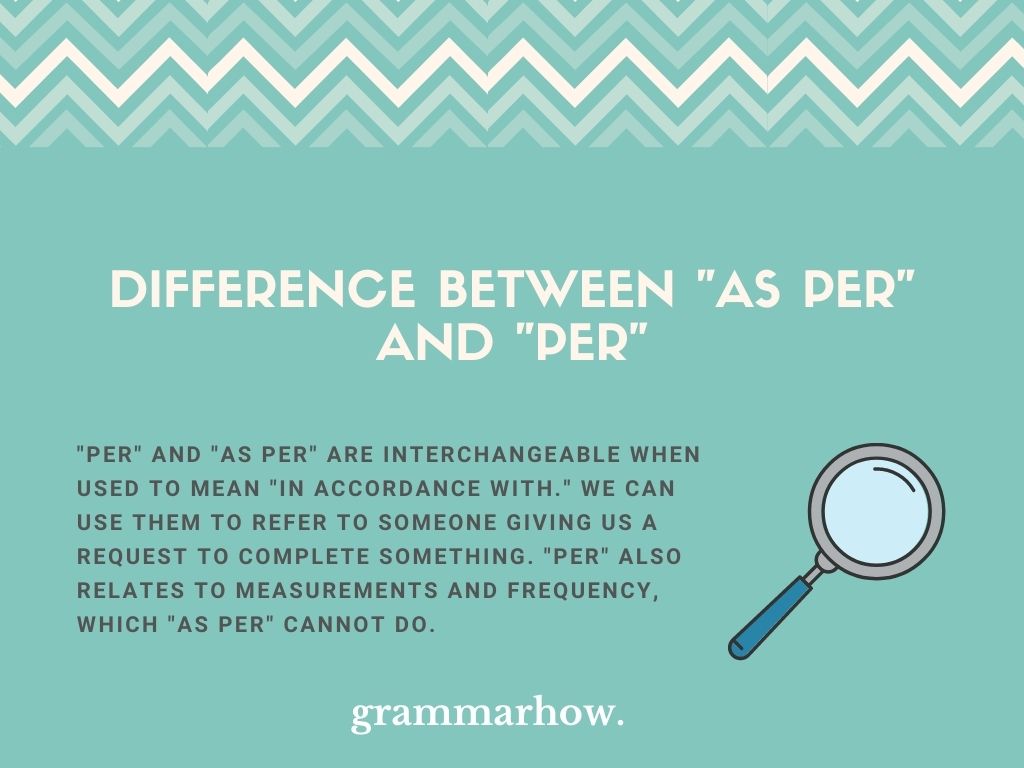 As Per vs. Per