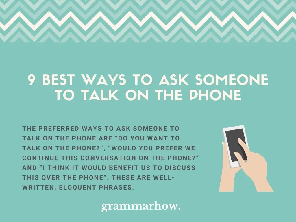 Best Ways To Ask Someone To Talk On The Phone