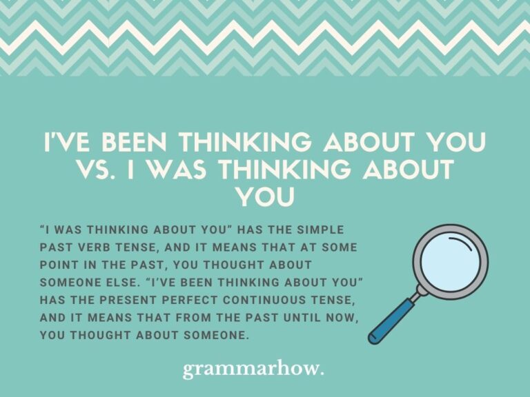 thinking of vs about you