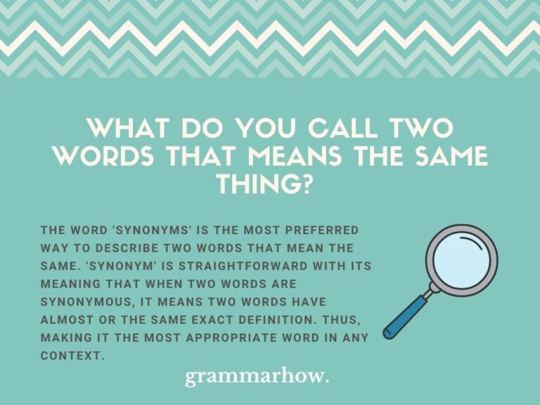 12 Terms For Two Words That Mean The Same Thing