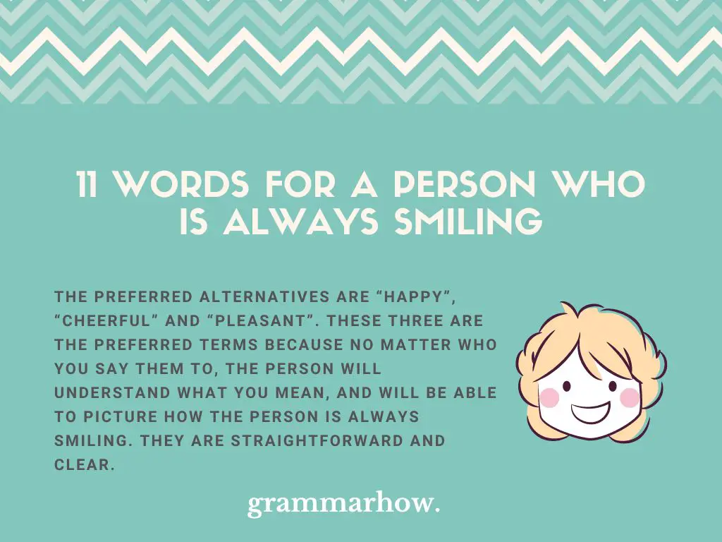 Words For A Person Who Is Always Smiling