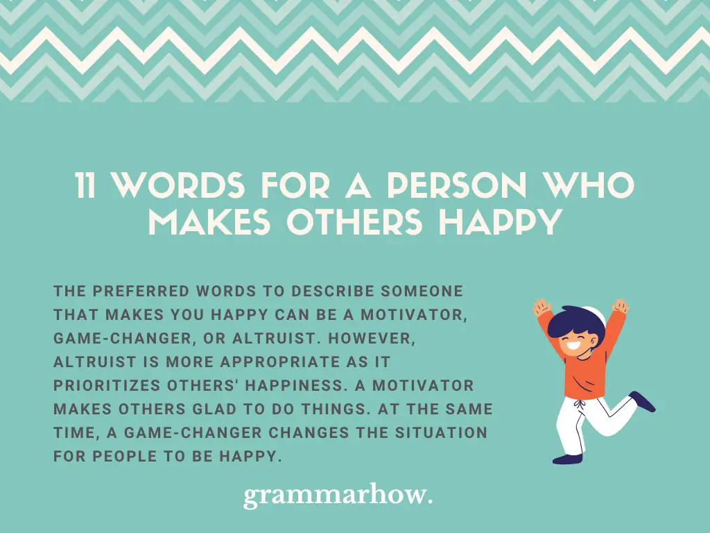 Words For A Person Who Makes Others Happy