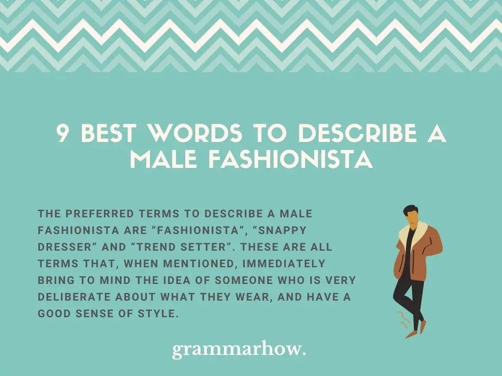 Words To Describe A Male Fashionista