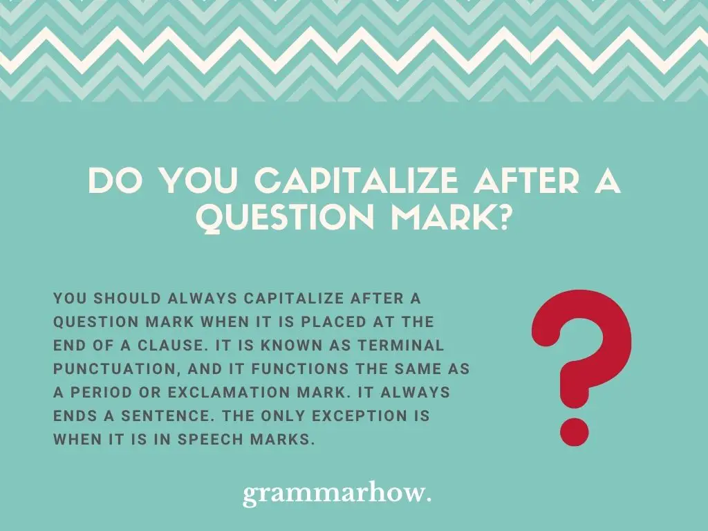 do you capitalize after a question mark