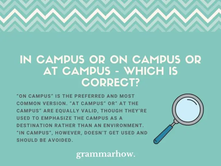 In Campus or On Campus or At Campus  Which Is Correct?