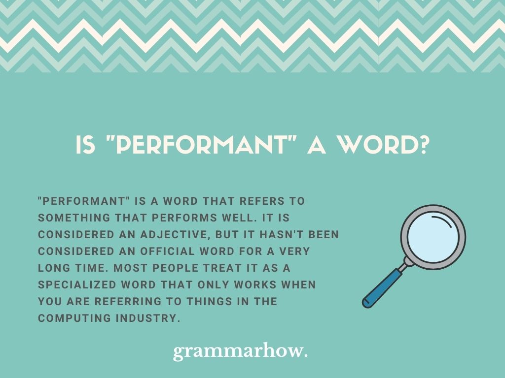 Is Performant A Word Meaning Definition TrendRadars