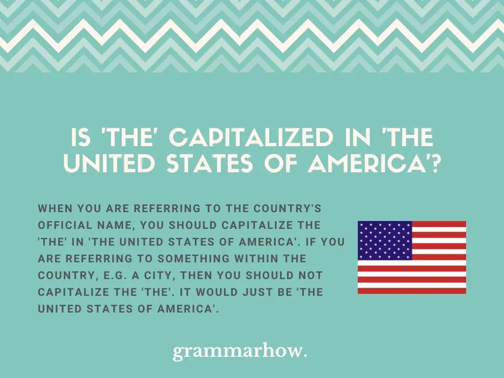 is the capitalized in the united states