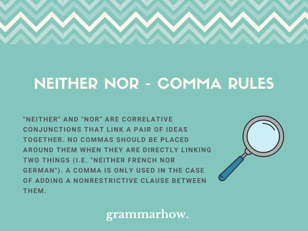 neither nor comma