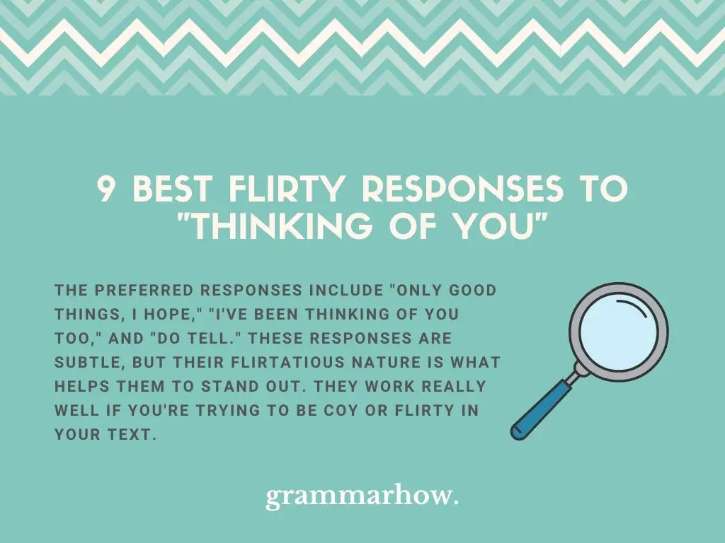 Best Flirty Responses to Thinking of You