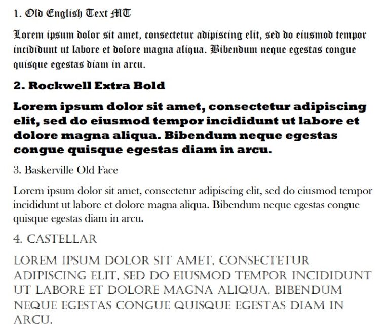 12 Best Western Fonts in Microsoft Word