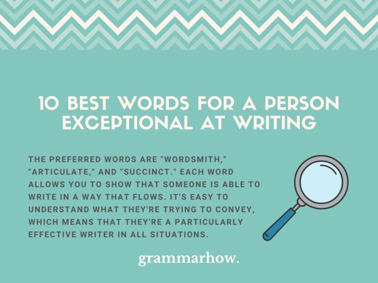 10 Best Words for a Person Exceptional at Writing
