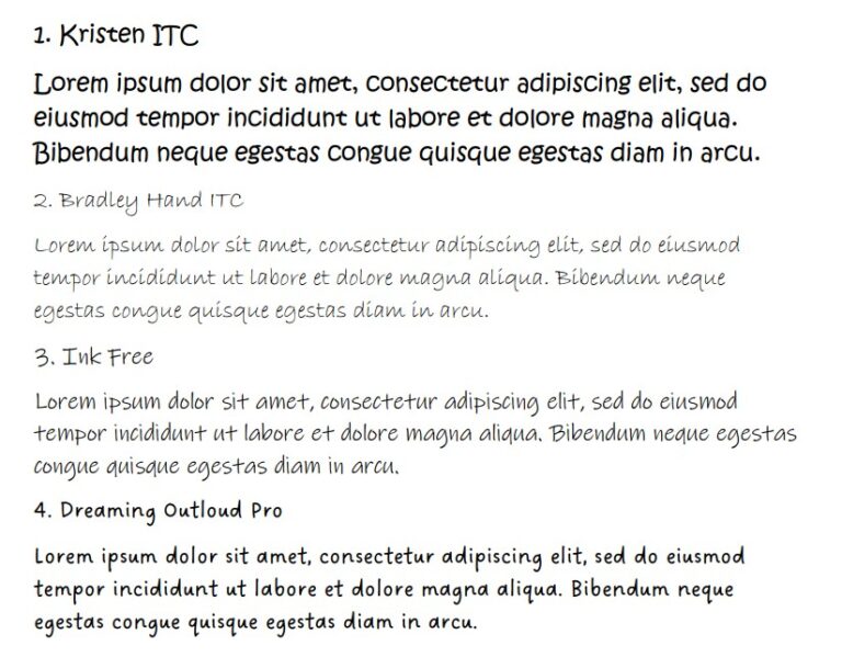12 Fonts That Look Like Children s Handwriting In Word
