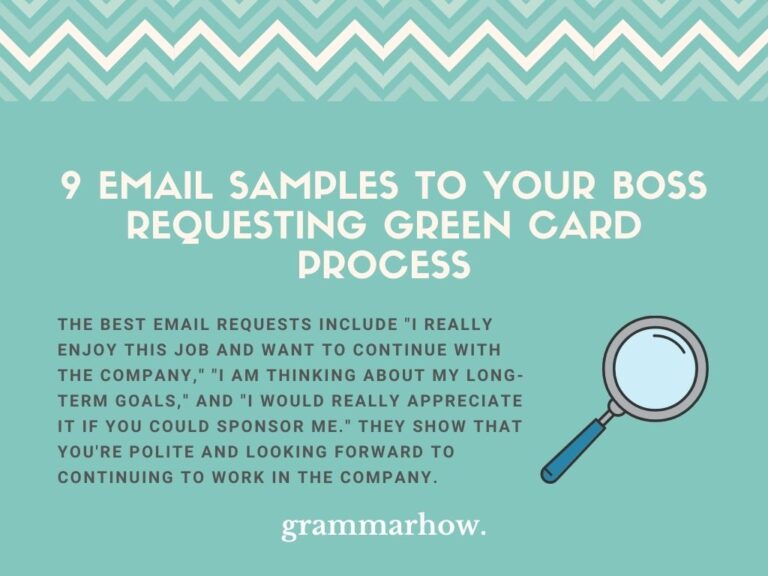 9 Email Samples to Your Boss Requesting Green Card Process