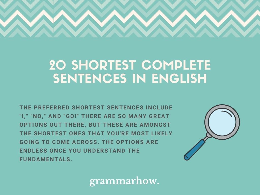 Shortest Complete Sentences in English