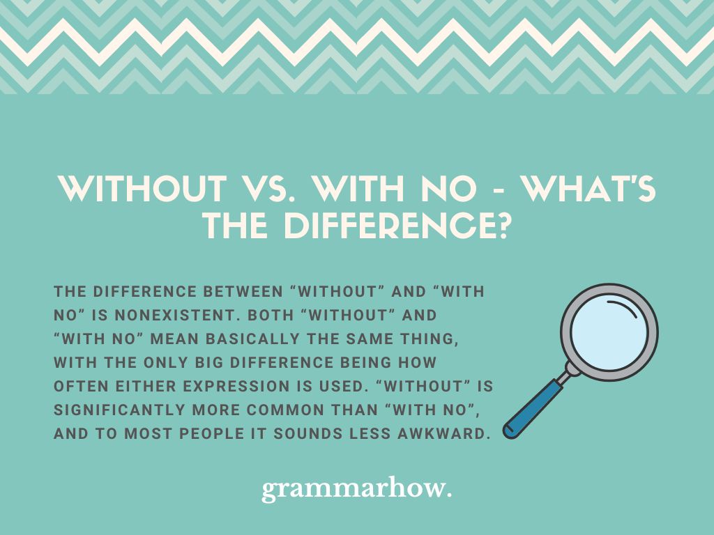 Without Vs With No What s The Difference Examples TrendRadars