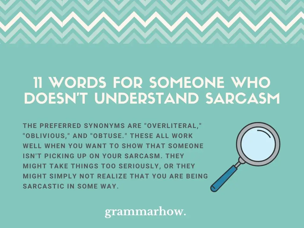 Words for Someone Who Doesn't Understand Sarcasm