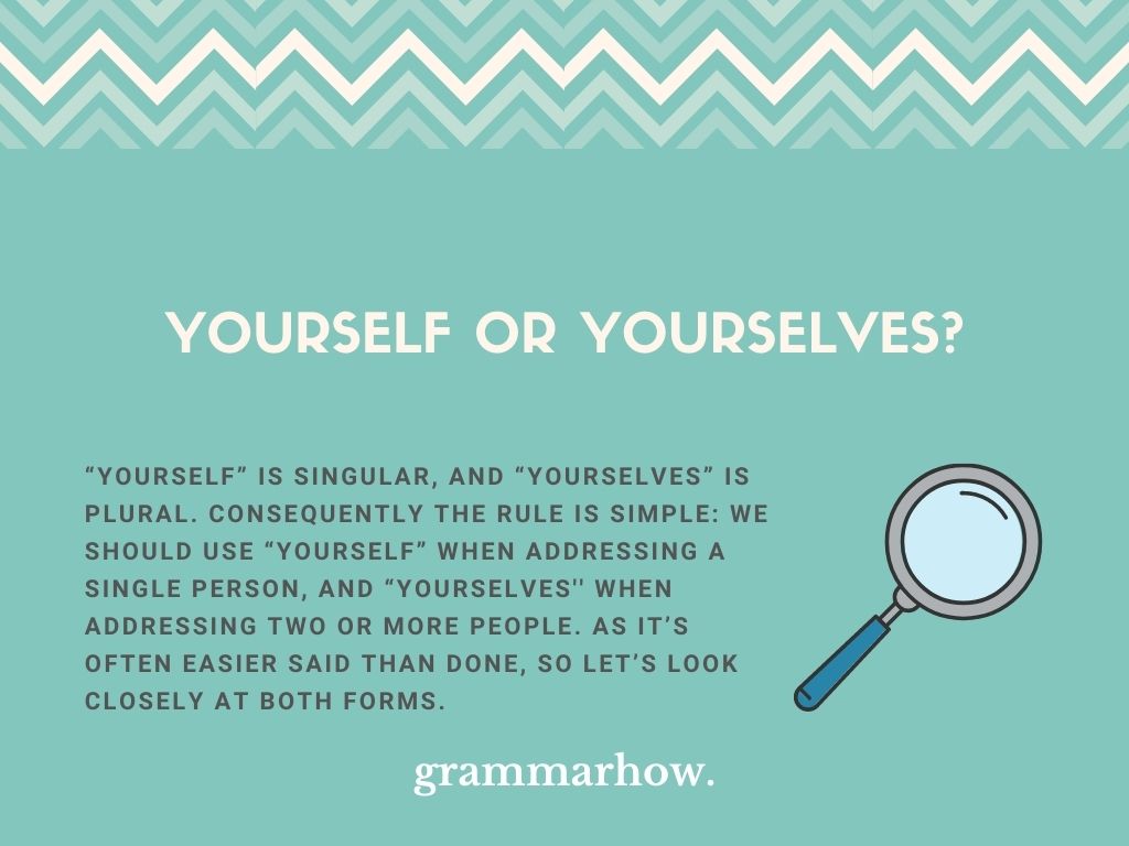 When To Use Yourselves In A Sentence