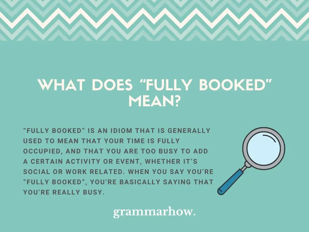 fully booked meaning