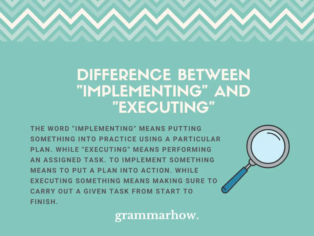 implementing vs executing