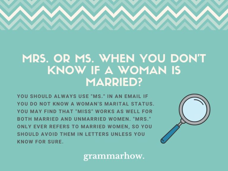 Mrs. or Ms. When You Don't Know if a Woman is Married?