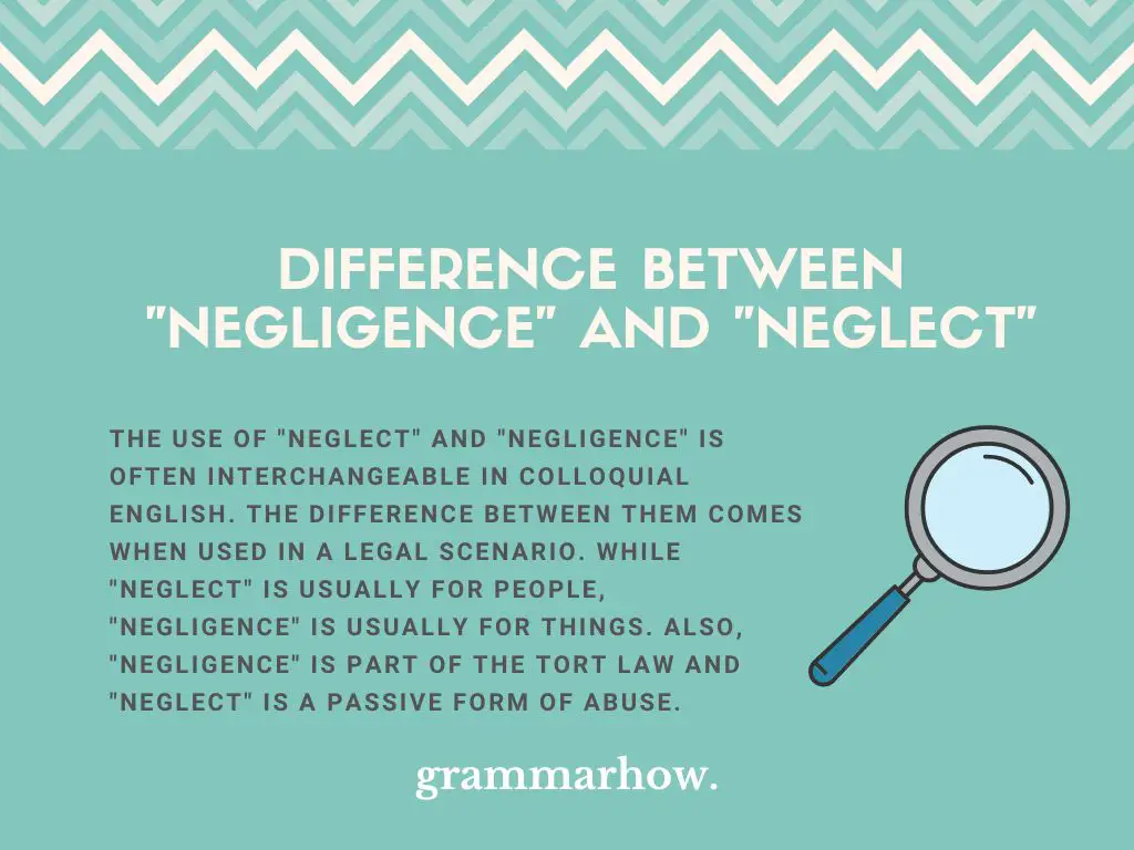 negligence vs neglect
