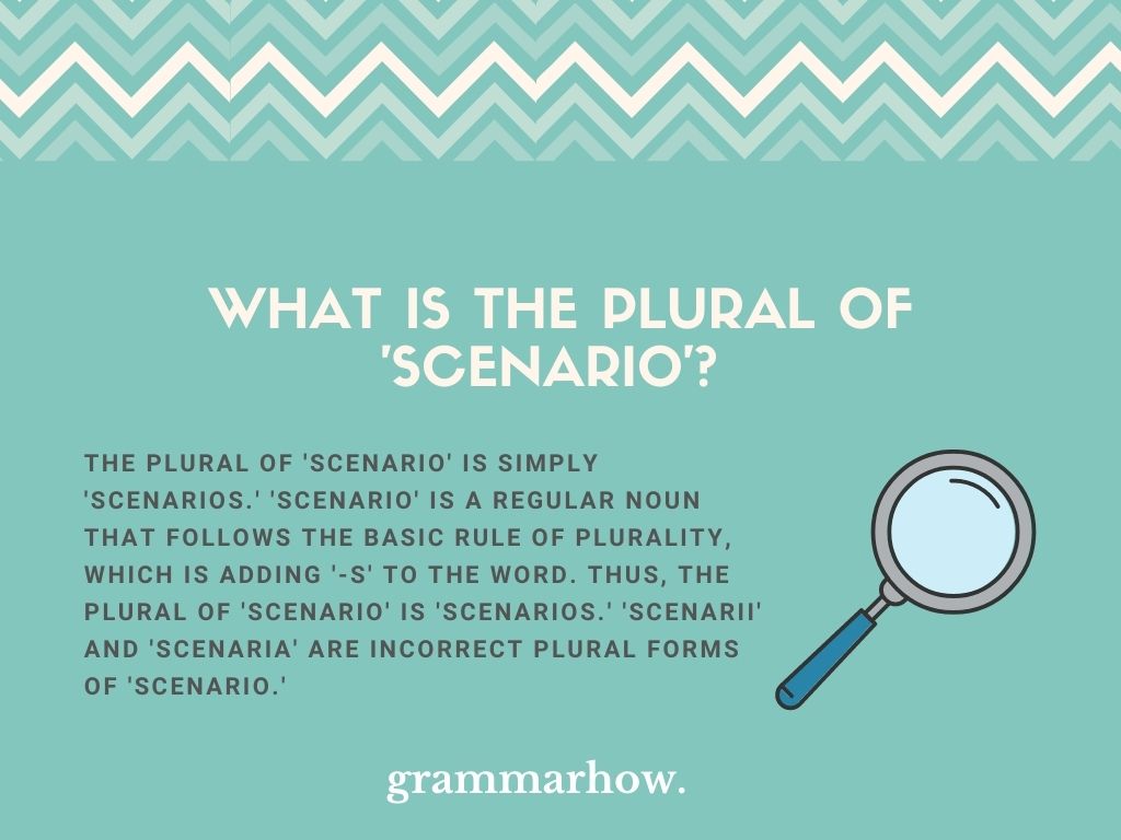 plural of scenario