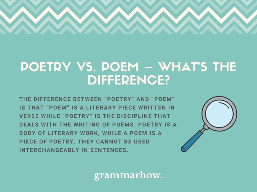 difference of poem and essay