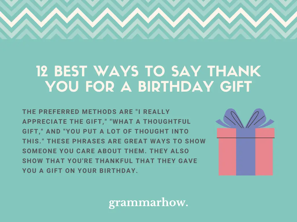 Best Ways to Say Thank You for a Birthday Gift
