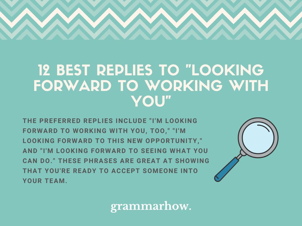 12 Best Replies To Looking Forward To Working With You 