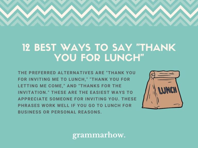 12 Best Ways to Say "Thank You for Lunch"