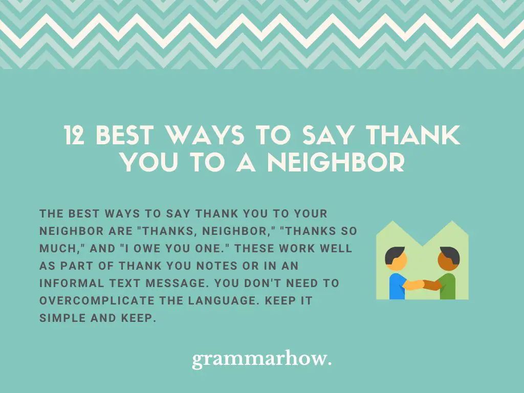 12 Best Ways To Say Thank You To A Neighbor TrendRadars