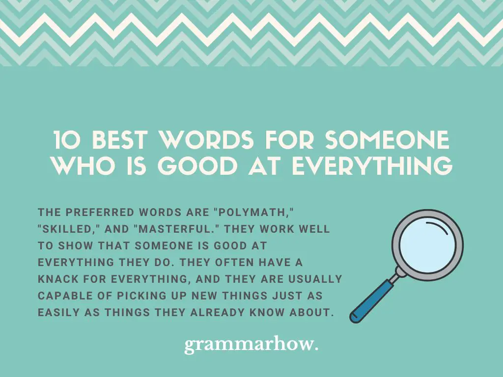 Best Words for Someone Who Is Good at Everything