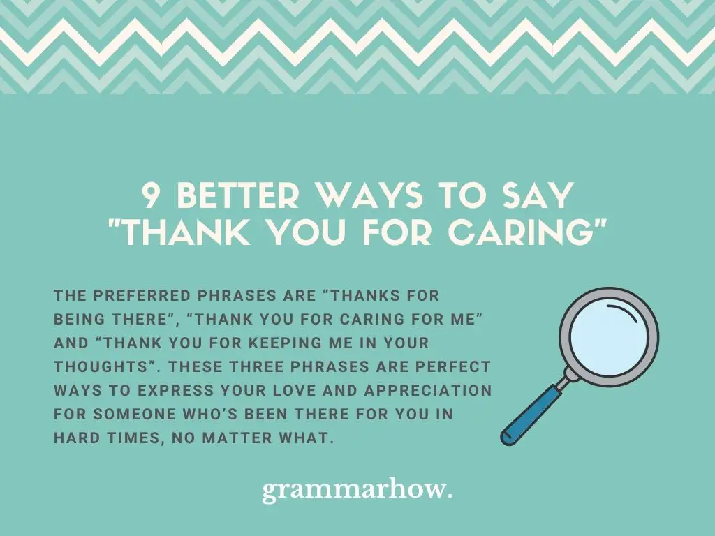Better Ways to Say Thank you for Caring