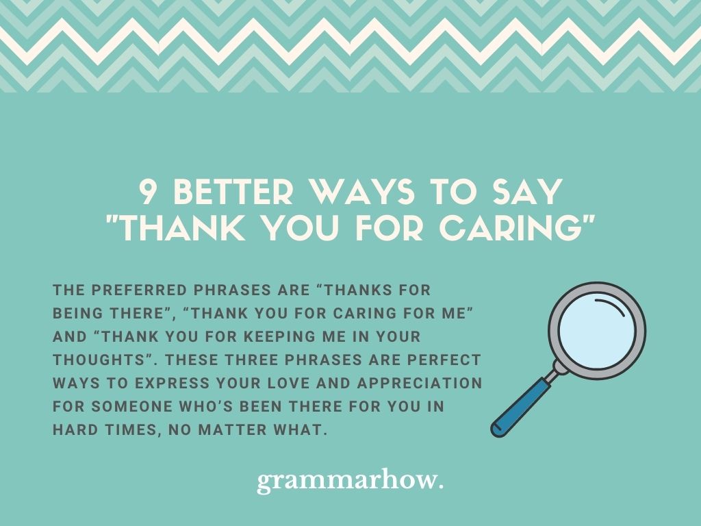 9 Better Ways To Say Thank You For Caring 