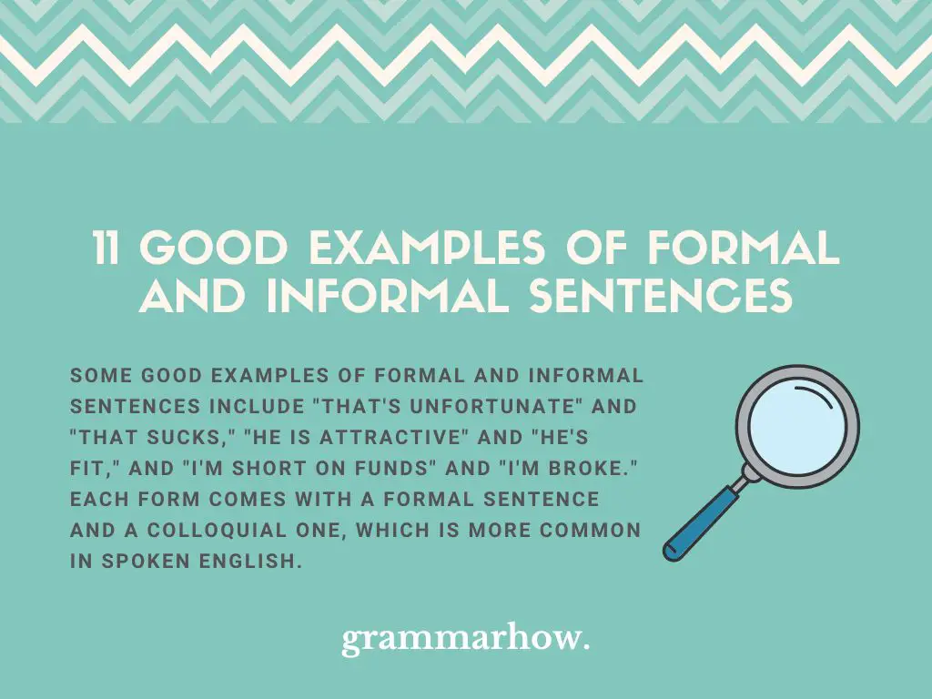 Examples of Formal and Informal Sentences