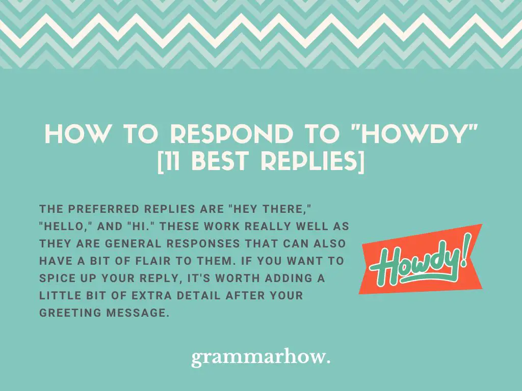 How to Respond to Howdy