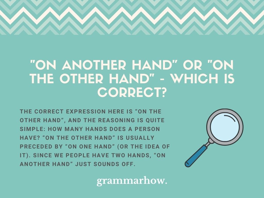"On Another Hand” or "On the Other Hand" Which Is Correct? TrendRadars