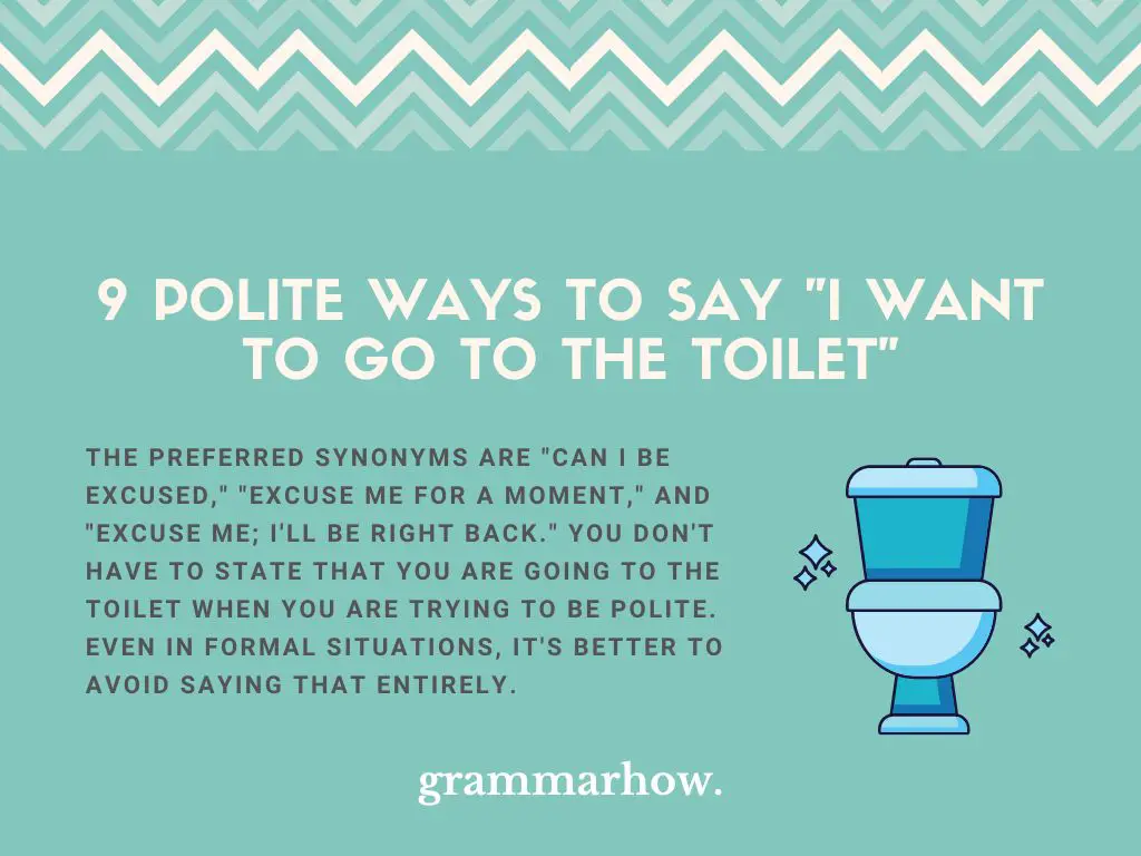 Polite Ways to Say I Want to Go to the Toilet
