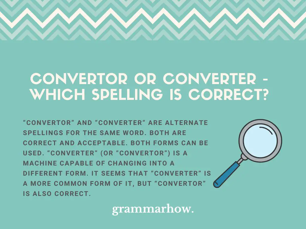convertor or converter