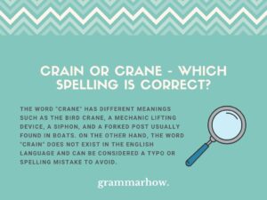 Crain or Crane  Which Spelling Is Correct? (With Examples)