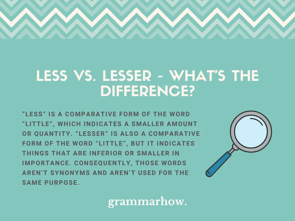 less vs lesser
